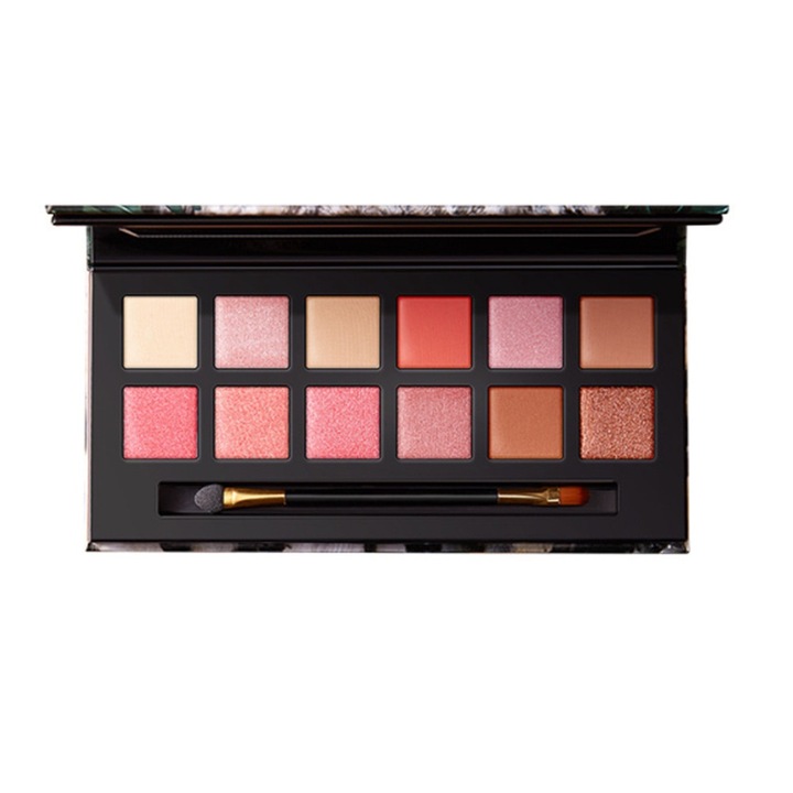 Paleta fard de pleoape, Yuerdream, 12 Culori, Matte Shimmer Glitter Pigment, Culori Nude