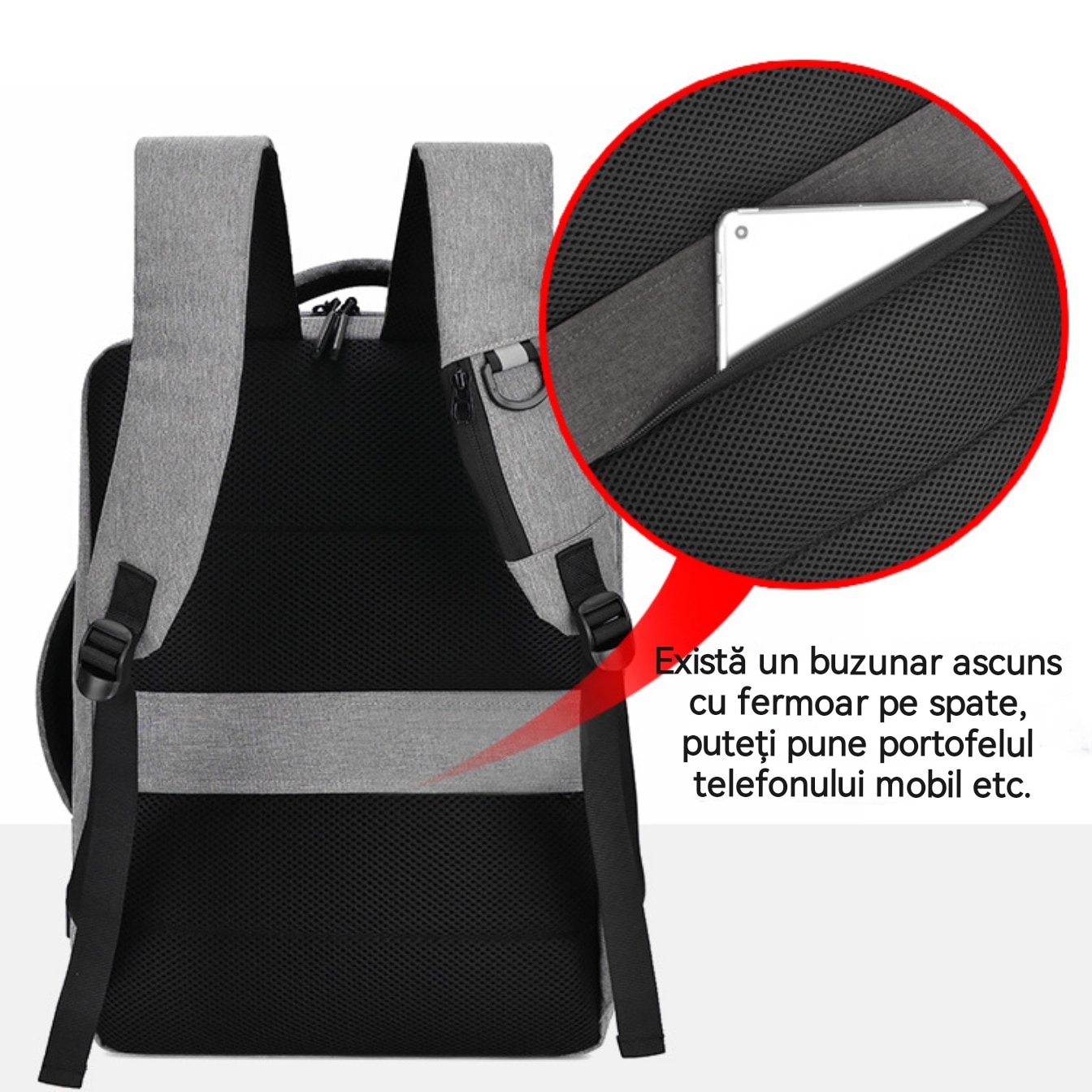 Rucsac laptop portabil, NEVERMORE, calatorie, scoala sau servici, port USB, 15.6", 43x30x13 cm, Negru