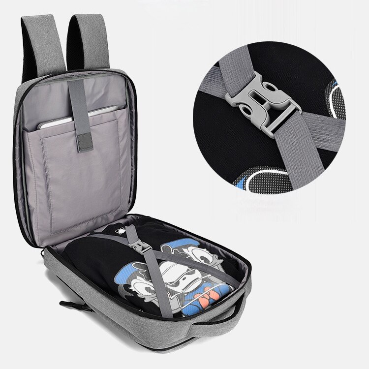 Rucsac laptop portabil, NEVERMORE, calatorie, scoala sau servici, port USB, 15.6", 43x30x13 cm, Negru