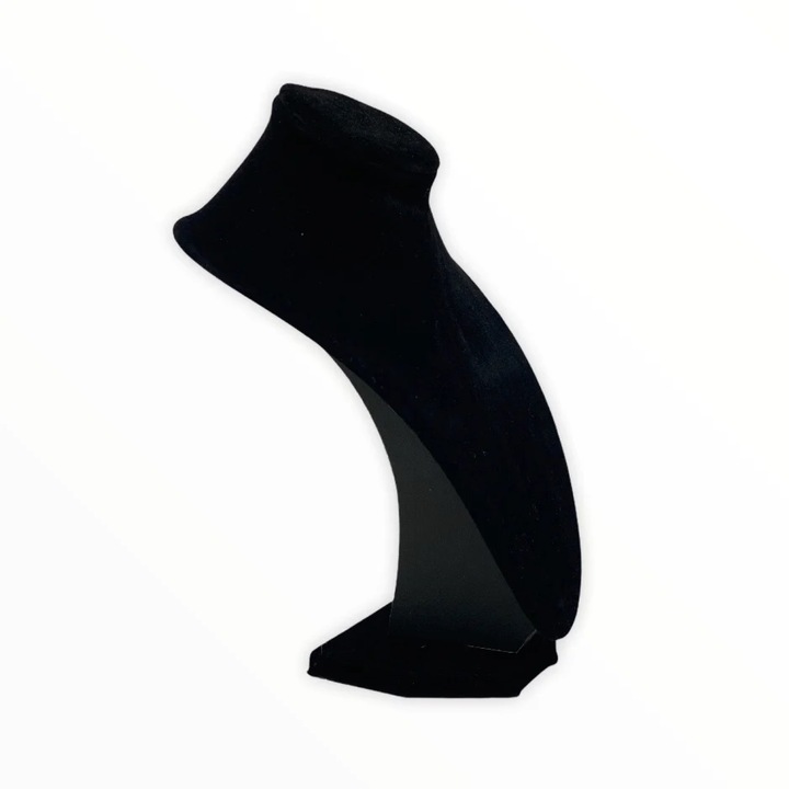 Ékszertartó mellszobor, fekete bársony, h 25 cm