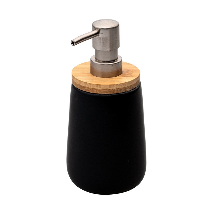Dispenser sapun, ESTIA, Portelan, 360ml, Negru