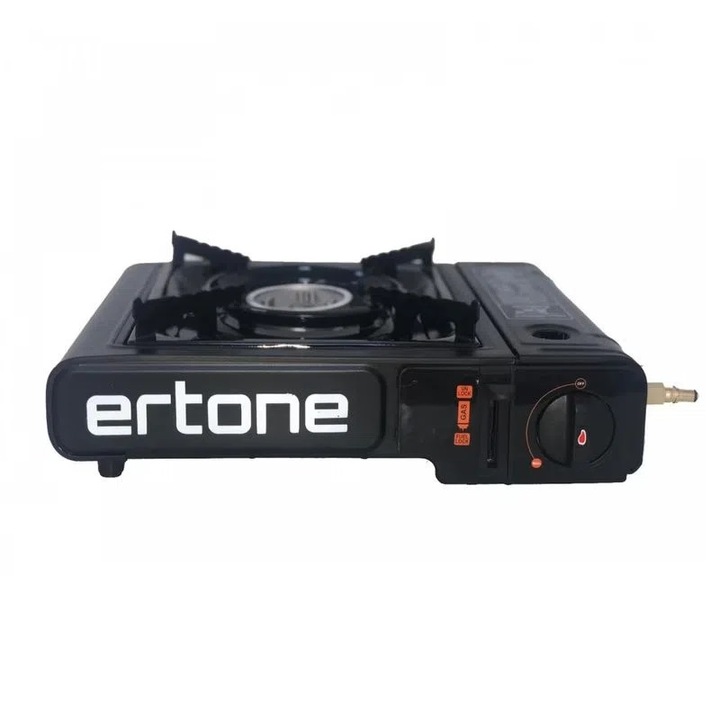 Туристически газов котлон ERTONE MN 232NG, За бутилка и флакон, Пиезо запалване, с куфар, Черен