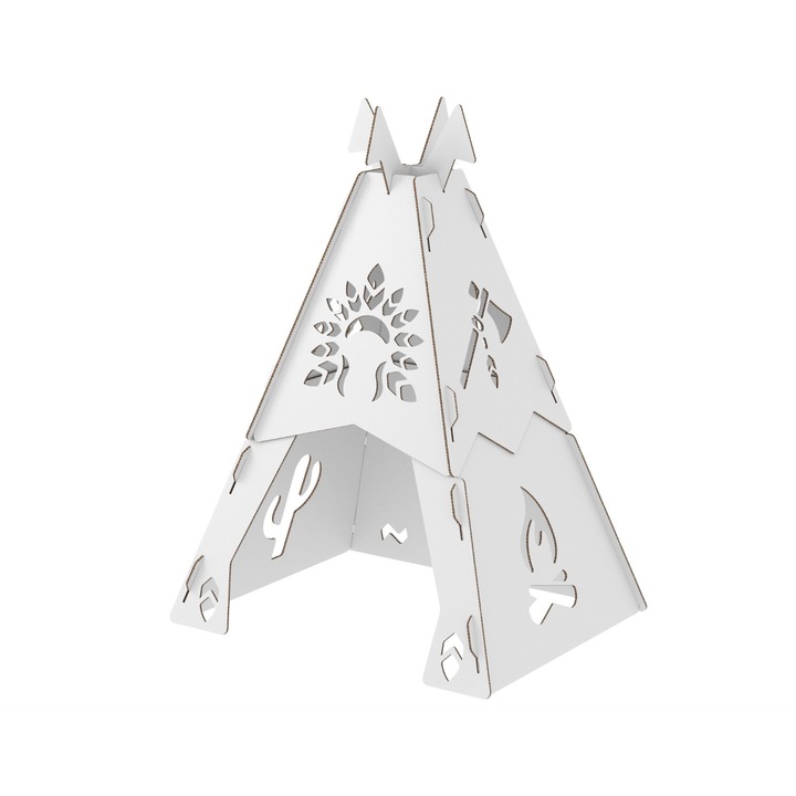 Casuta din carton de pictat si colorat, Wigwam Cabana, 1570x1150x915 mm