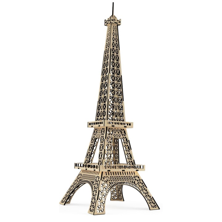 Decoratiune Turn Eiffel, L:16.5cm, l:16.5cm, h:47.5cm, din lemn