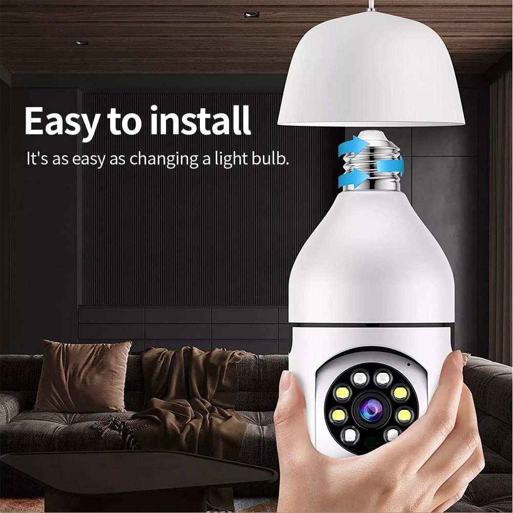 Camera de supraveghere, Pentru interior/exterior, Rotire 360 grade, Wi ...