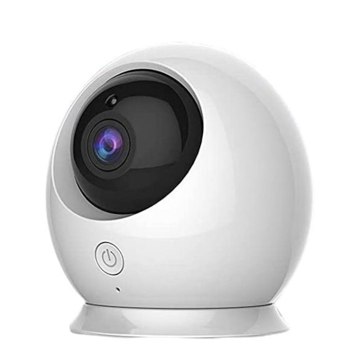 Camera de supraveghere, Rotire 360 grade, Wi-Fi, Alb