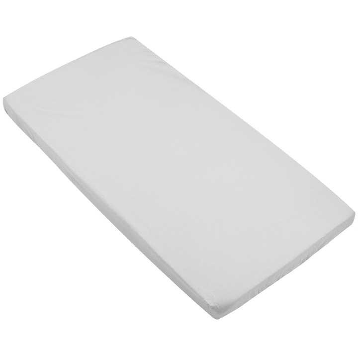 Cearsaf pentru patut copii, Jukki, Bumbac, 140 x 70 cm, Cu banda elastica, Gri