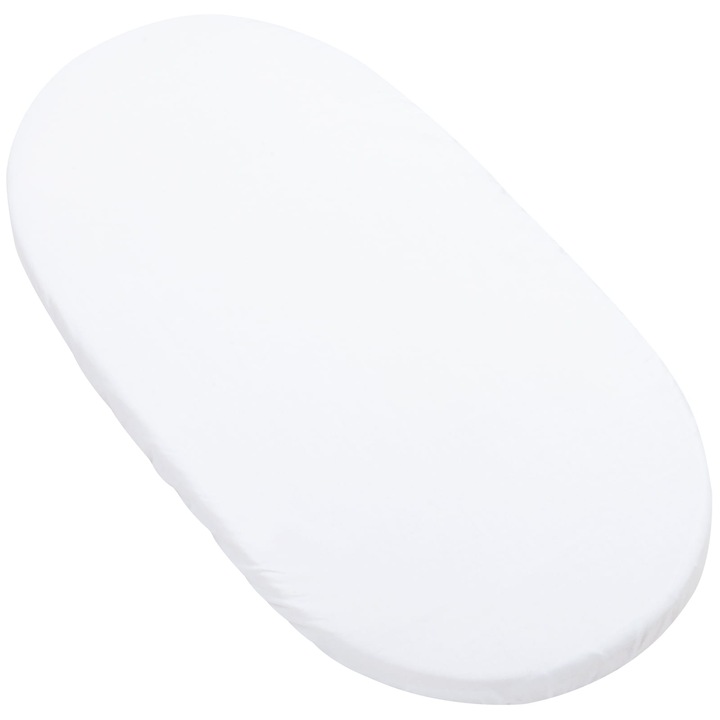 Cearceaf cu banda elastica, Jukki, Bumbac, 80x40CM, Alb