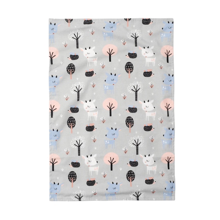 Aleza impermeabila din bumbac Jukki, flanel, multicolor, 70x50cm