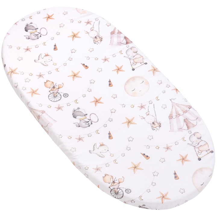 Cearceaf pentru carucior, Jukki, Bumbac, 80x40CM, Multicolor