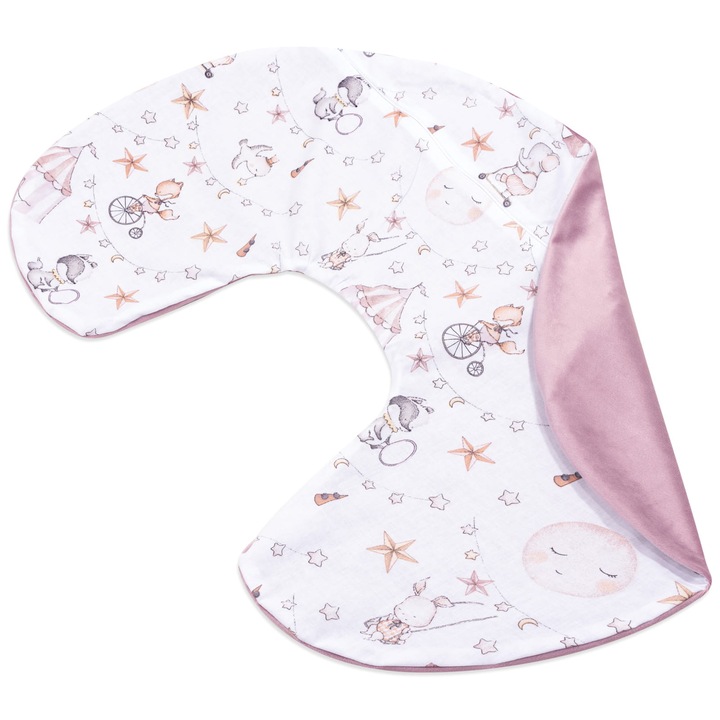 Husa perna alaptare, Juuki, Bumbac/Catifea/Poliester, Multicolor