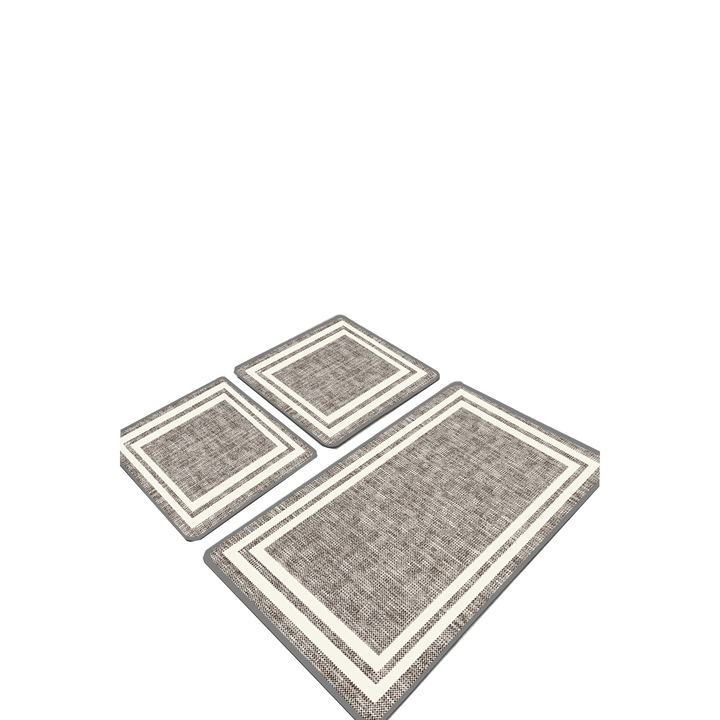 Set Covorase de baie 2 bucati Asi Home Formica, Multicolor, 50 x 60 cm, 60 x 100 cm