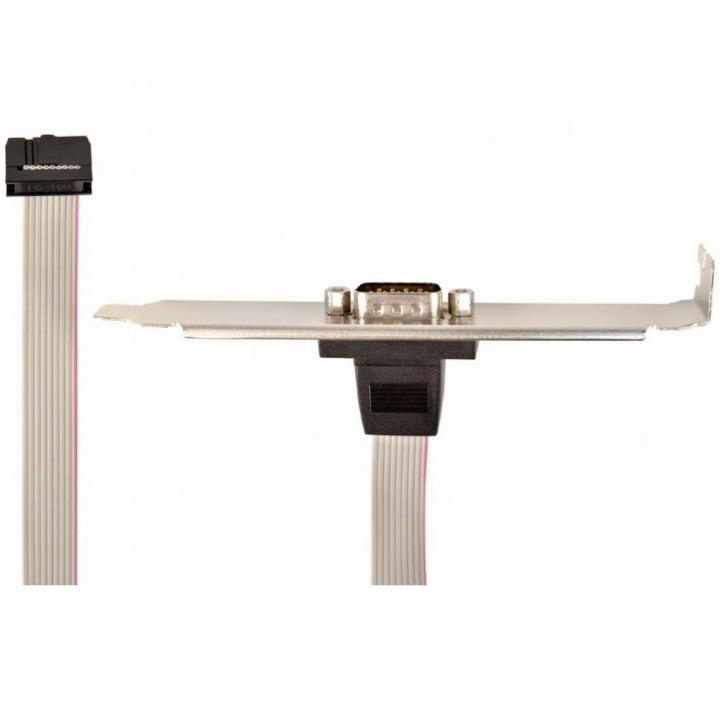 Адаптер Gembird, Вътрешен сериен порт към външен сериен порт, bRacket, 25 см, CCDB9RECEPTACLE