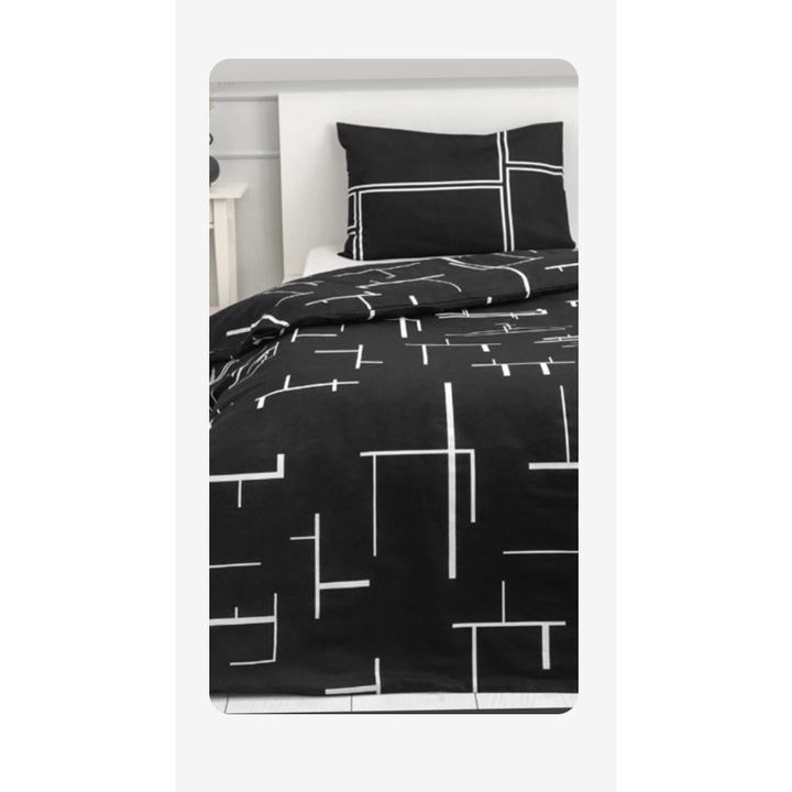 Комплект за единично легло Hamam, Черен, 160 x 220 см
