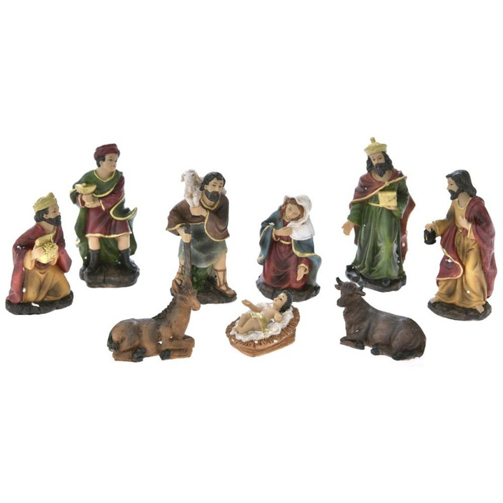 Set de 9 figurine, Ceramica, 5-11cm, Multicolor