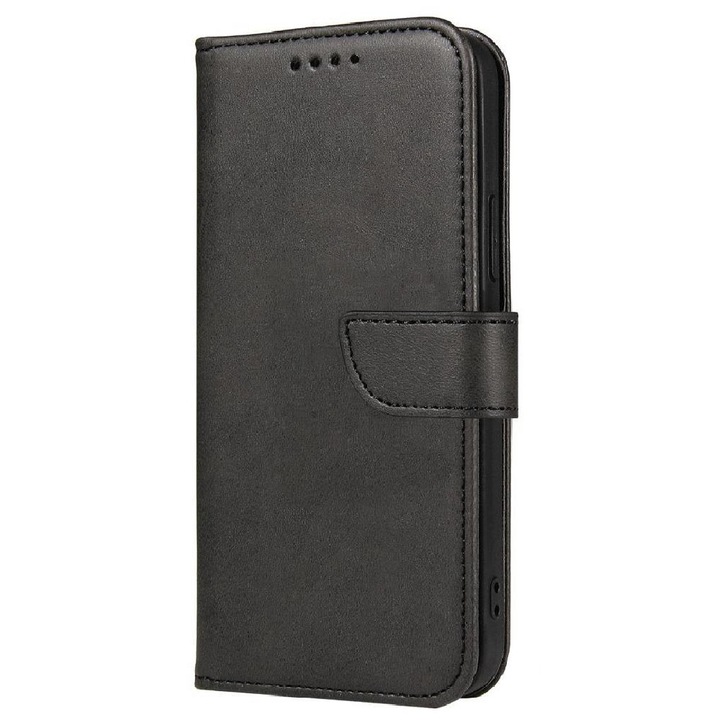 Husa Flip din Piele PU pentru Samsung Galaxy A54 5g, Inchidere Magnetica cu bareta, Tip Carte, Suport Card, New Design, Protectie Completa, Negru