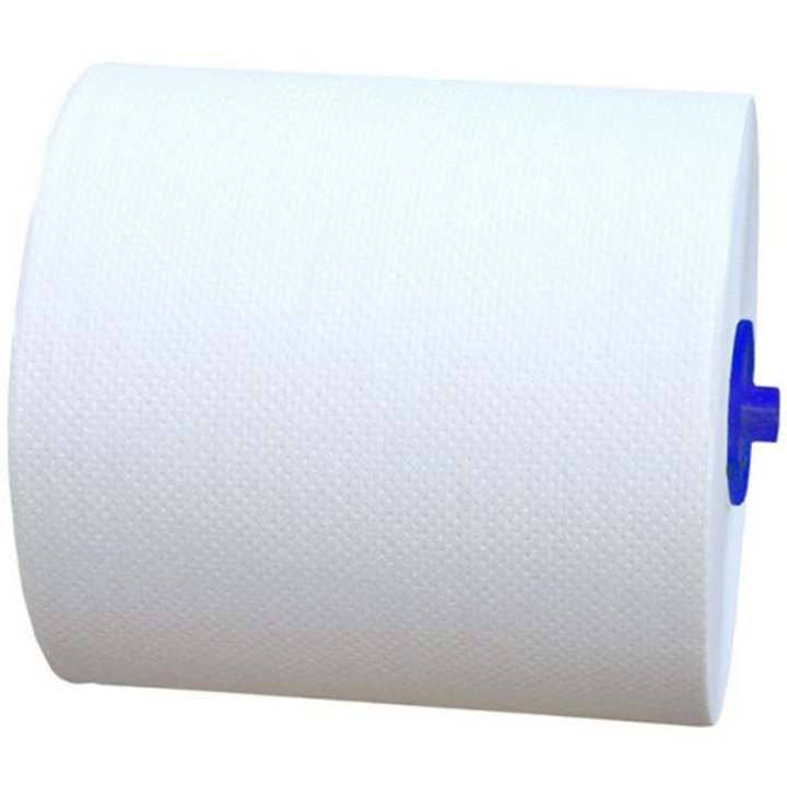 Set 6 role prosoape hartie cu adaptor, Merida, Doua straturi, 140 m, Celuloza, Alb