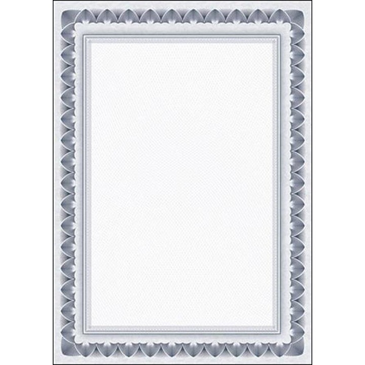 25 db-os oklevél készlet, A4, fehér/ezüst