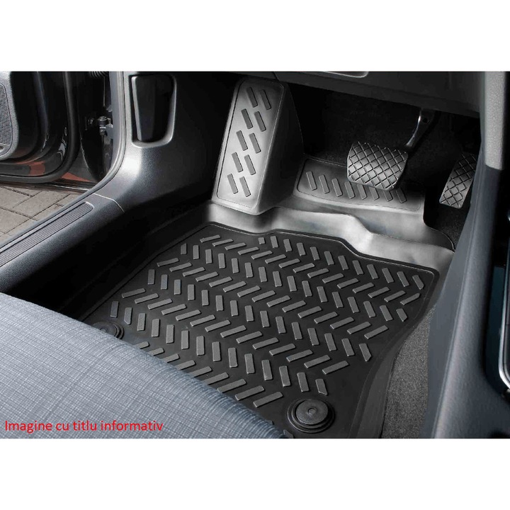 DacEnergy© Комплект Гумени Стелки, Тип Тава Съвместими BMW 32/F33/ F36 Серия 4, 2013-2020, За Салон, Незалепваща Повърхност, Черни, 4 Бр