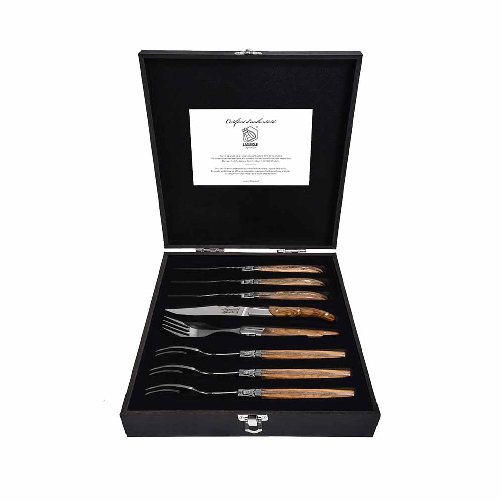 Laguiole Style De Vie Coltello Santoku Luxury Line - Lama 17 Cm, Manico In Legno D'Ulivo