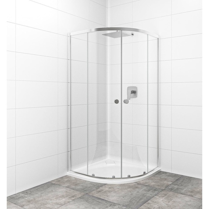 Полукръгла душ кабина 90x90x185 см Multi Basic хром гланц SIKOMUS90CRT