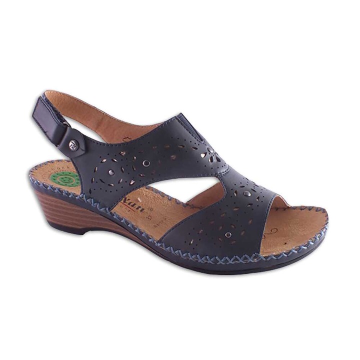 Sandale dame Reflexan din piele naturala J4, Albastru