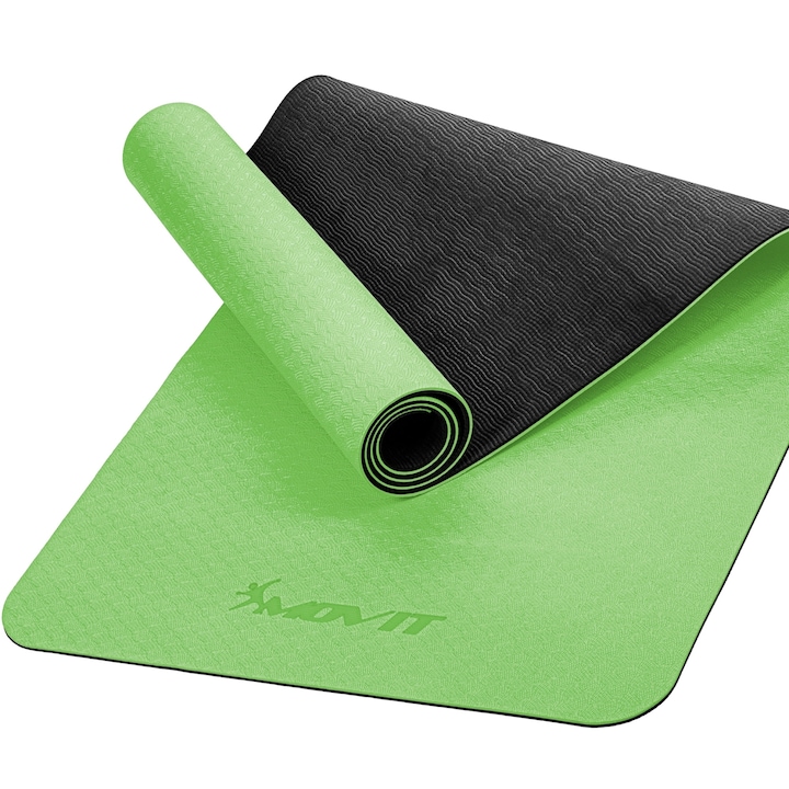 Covoras de gimnastica, MOVIT®, 190 x 60 x 0,6cm, verde deschis