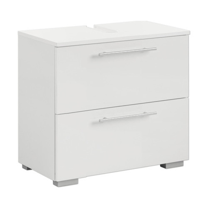 Baza Lavoar Carlos 600, 1 Clapeta 1 Sertar, PAL, 60,2 cm, Alb