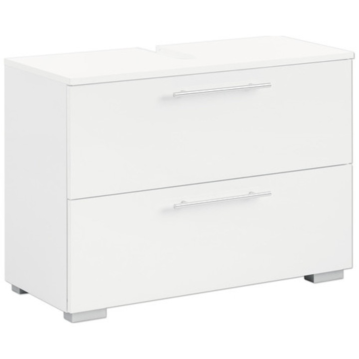 Baza Lavoar Carlos 800, 1 Clapeta 1 Sertar, PAL, 80,2 cm, Alb