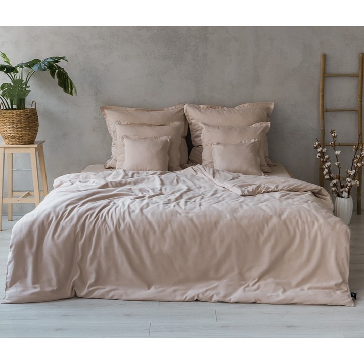 Lenjerie de pat, 140x200 + 1x 50x60cm, Bej