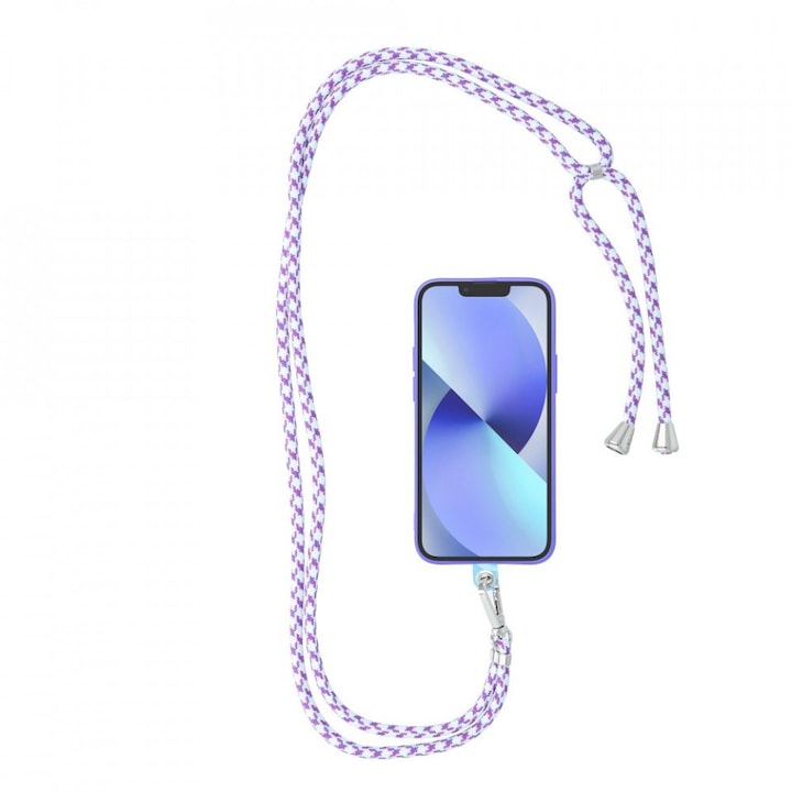 Snur universal telefon 165cm (82.5cm prins), SKYDDAR Noose - Alb Mov