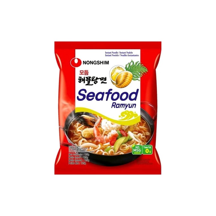 Ramen instant, Aroma de fructe de mare, Nong Shim, 120g