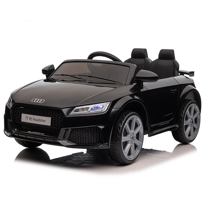 Masinuta electrica pentru copii, cu 2 motoare 12V/45W, telcomanda 2.4Ghz, Audi TT, negru