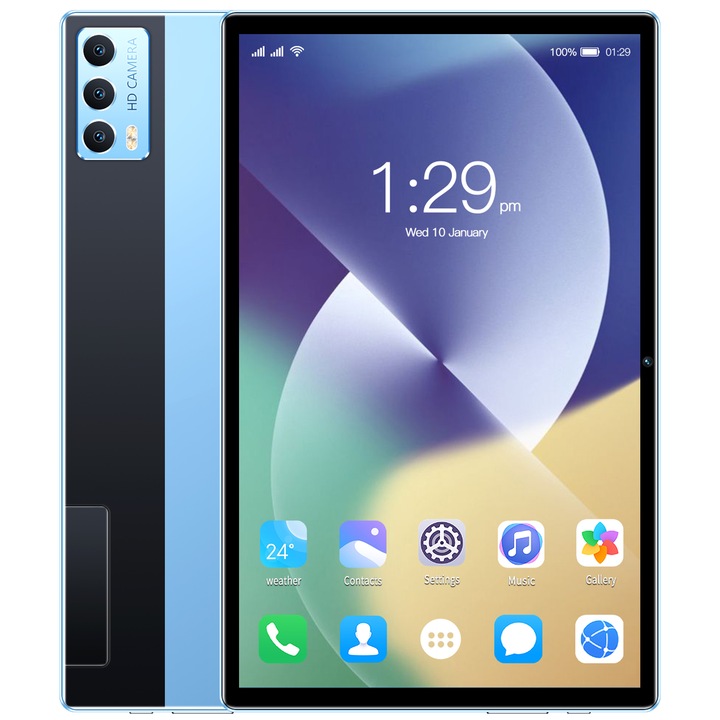 Tableta X11, Octa-core. 10", 4 GB RAM, 64 GB, Android 9.0, 4G, Wi-Fi, albastru