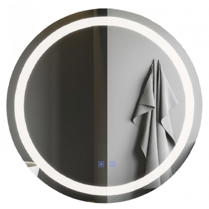 Oglinda Led Rotunda, 70cm, Functie Dezaburire