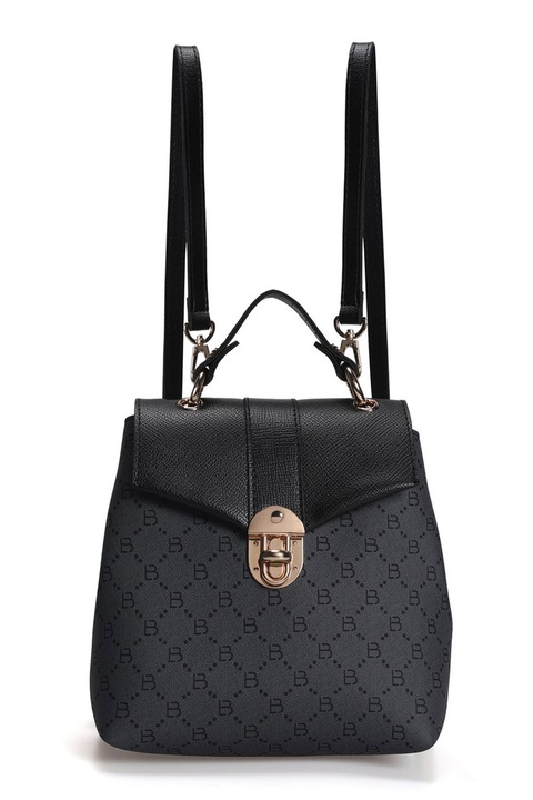 Lucky Bees, Rucsac de piele ecologica, Negru, Gri