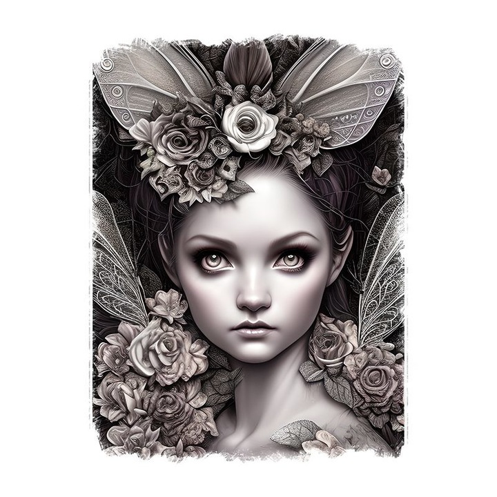 Sticker decorativ, Zana, Gri, 70 cm, 9589ST