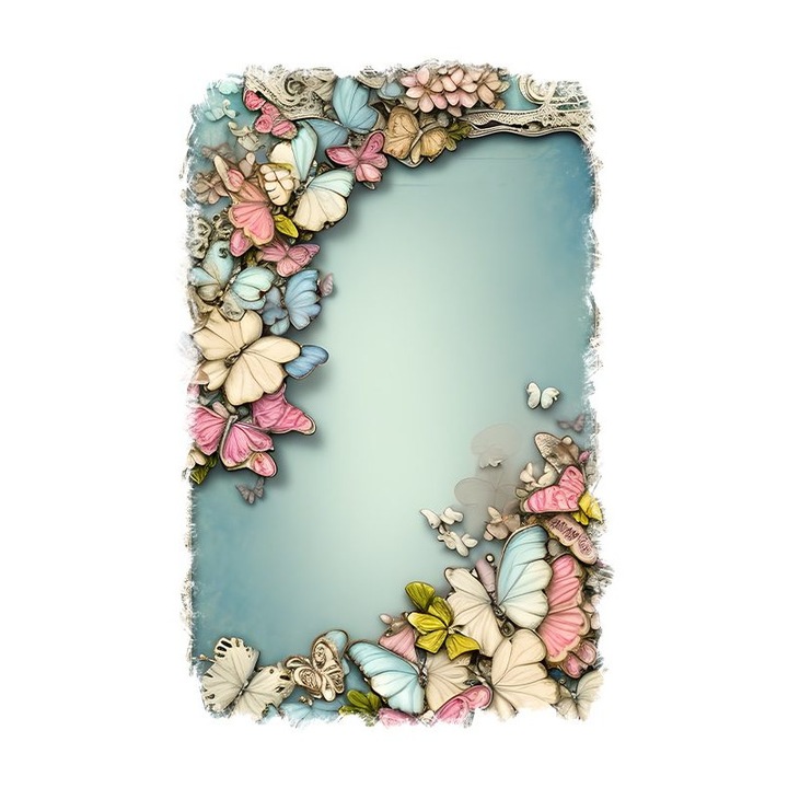 Sticker decorativ, Fluturi, Multicolor, 85 cm, 9713ST