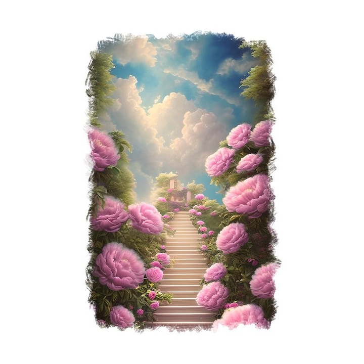 Sticker decorativ, Scari, Roz, 85 cm, 9714ST