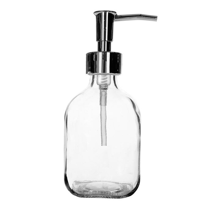 Дозатор за течен сапун ISj1495, Стъкло, 250 ml, Прозрачен