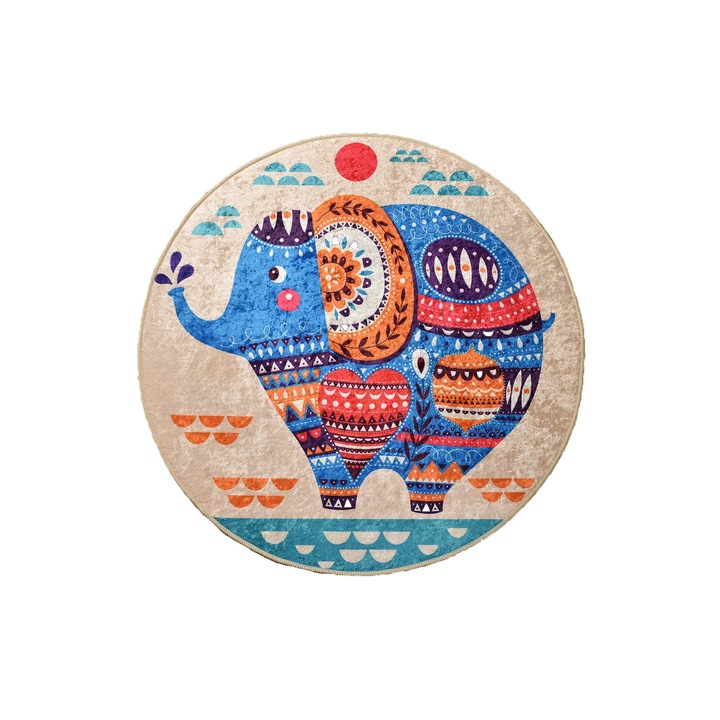 Covoras de baie Asi Home Etnic, Multicolor, 140 cm