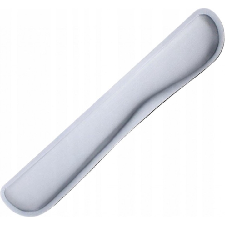 Csuklópárna, ergonomikus forma, védi a csuklót a fáradtság ellen, 46x8,5 cm, Fehér