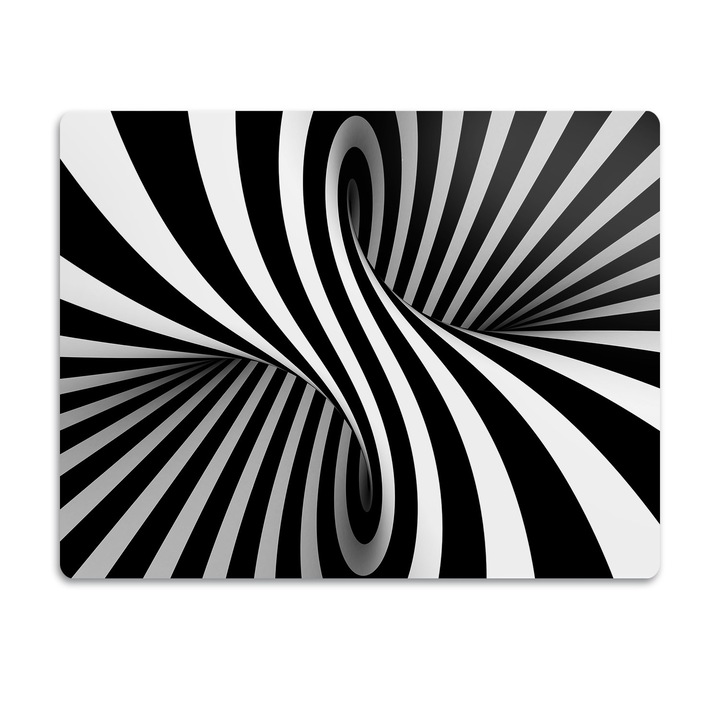 Covor PVC. Tulup. Vinil. Iluzie Abstracta. Negru. 90x60 cm. 010250340030100005989