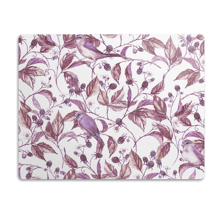 Covor PVC. Tulup. Vinil. Pasari Pe O Rama. Violet. 90x60 cm. 010250340030100006634