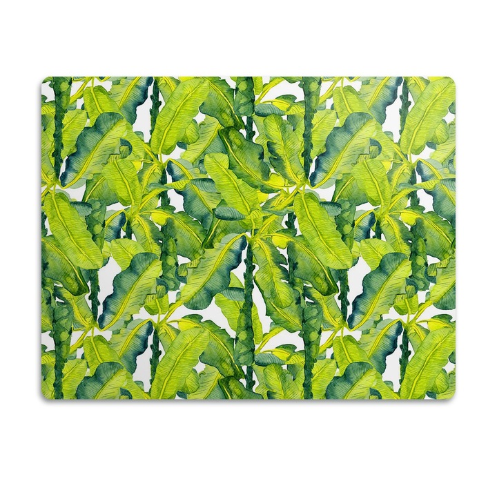 Covor PVC, Tulup, Vinil, Acuarela Frunze, Verde, 45x35 cm, 010250340010100029951