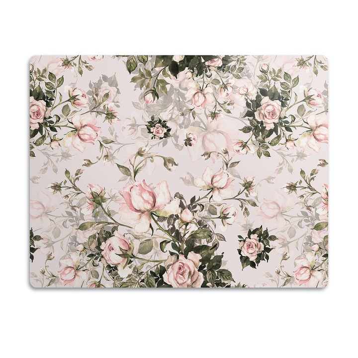 Covor PVC. Tulup. Vinil. Flori Colorate. Roz. 45x35 cm. 010250340010100029377