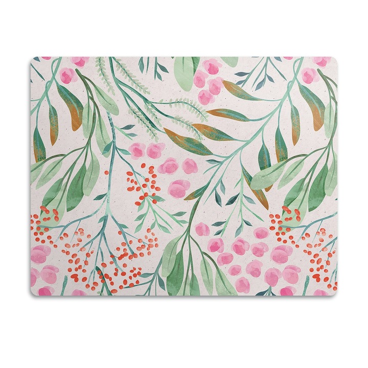 Covor PVC. Tulup. Vinil. Rowan Frunze. Verde. 90x60 cm. 010250340030100010866