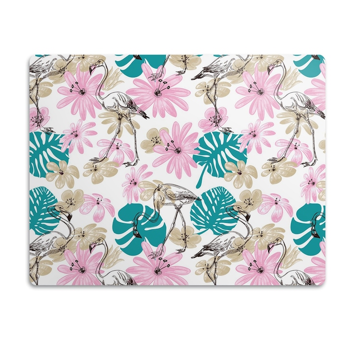 Covor PVC. Tulup. Vinil. Flamingo Pictat. Roz. 45x35 cm. 010250340010100044592