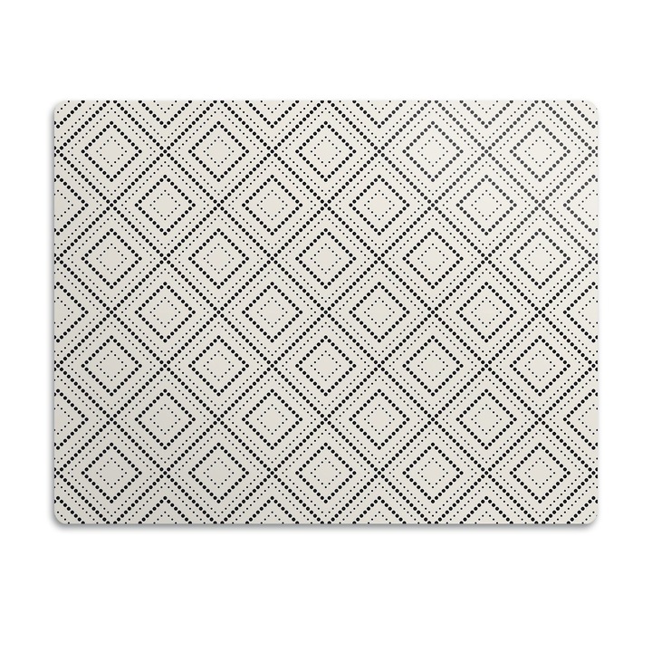 Covor PVC. Tulup. Vinil. Model Geometric. Negru. 60x40 cm. 010250340020100029877