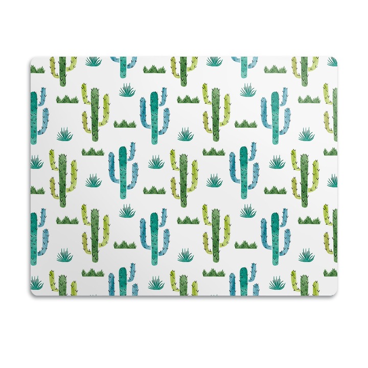 Covor PVC. Tulup. Vinil. Cactusi Pictati. Verde. 45x35 cm. 010250340010100006608